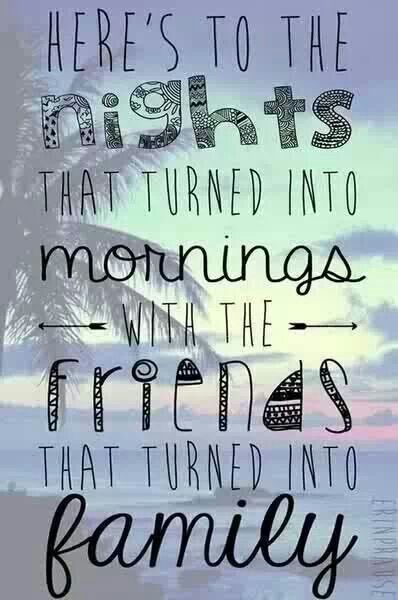 here's to the nights that turned into mornings...