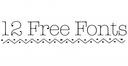 12 free fonts header pic