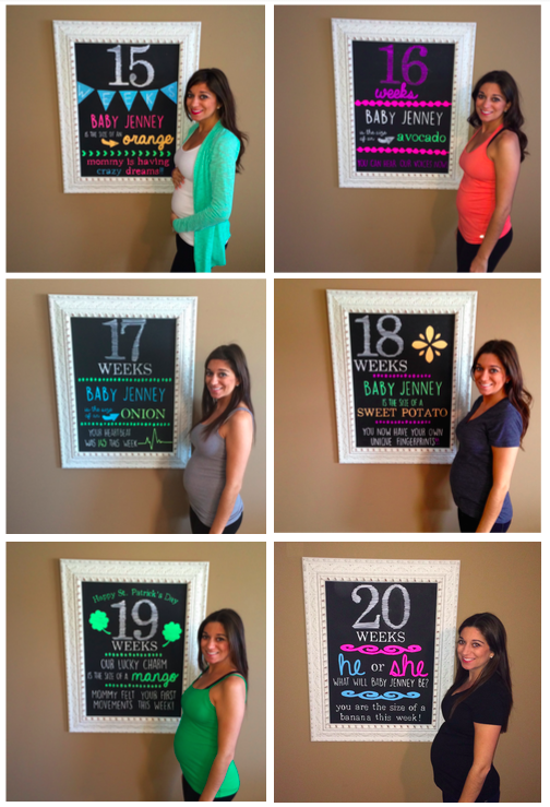chalkboard weekly pregnancy sign