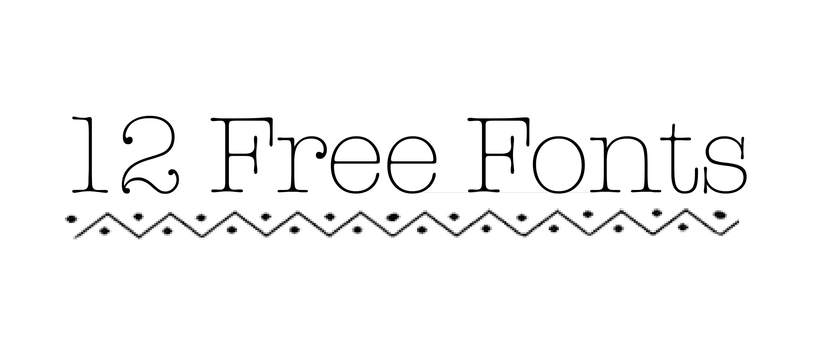 12 free fonts header pic