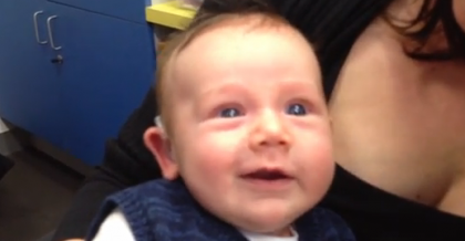 baby hears for first time