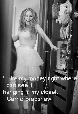 i like my money right where i can see it... hanging in my closet